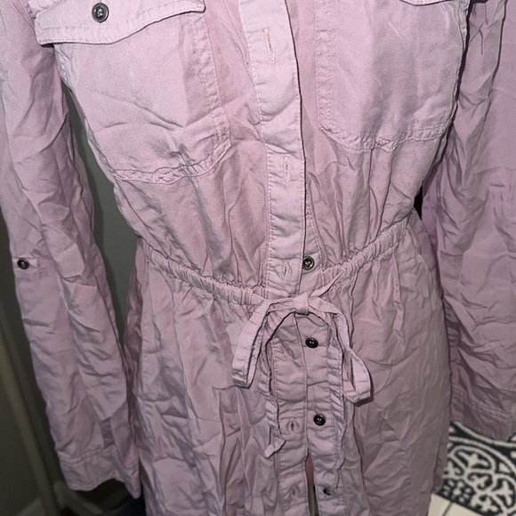 Love Tree Pale Purple Cinched Waist Dress - Picture 3 of 5